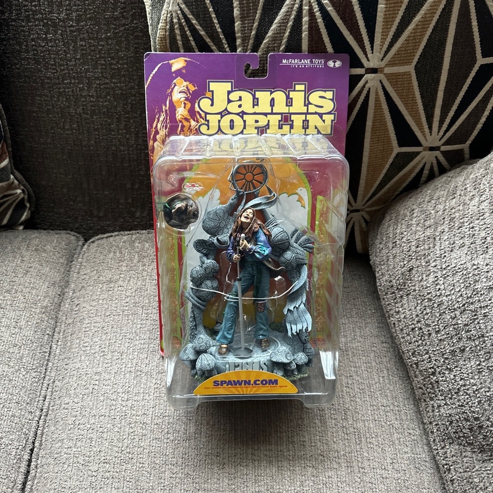 Janis Joplin Collectible Action Figure - Purple & Yellow Packaging